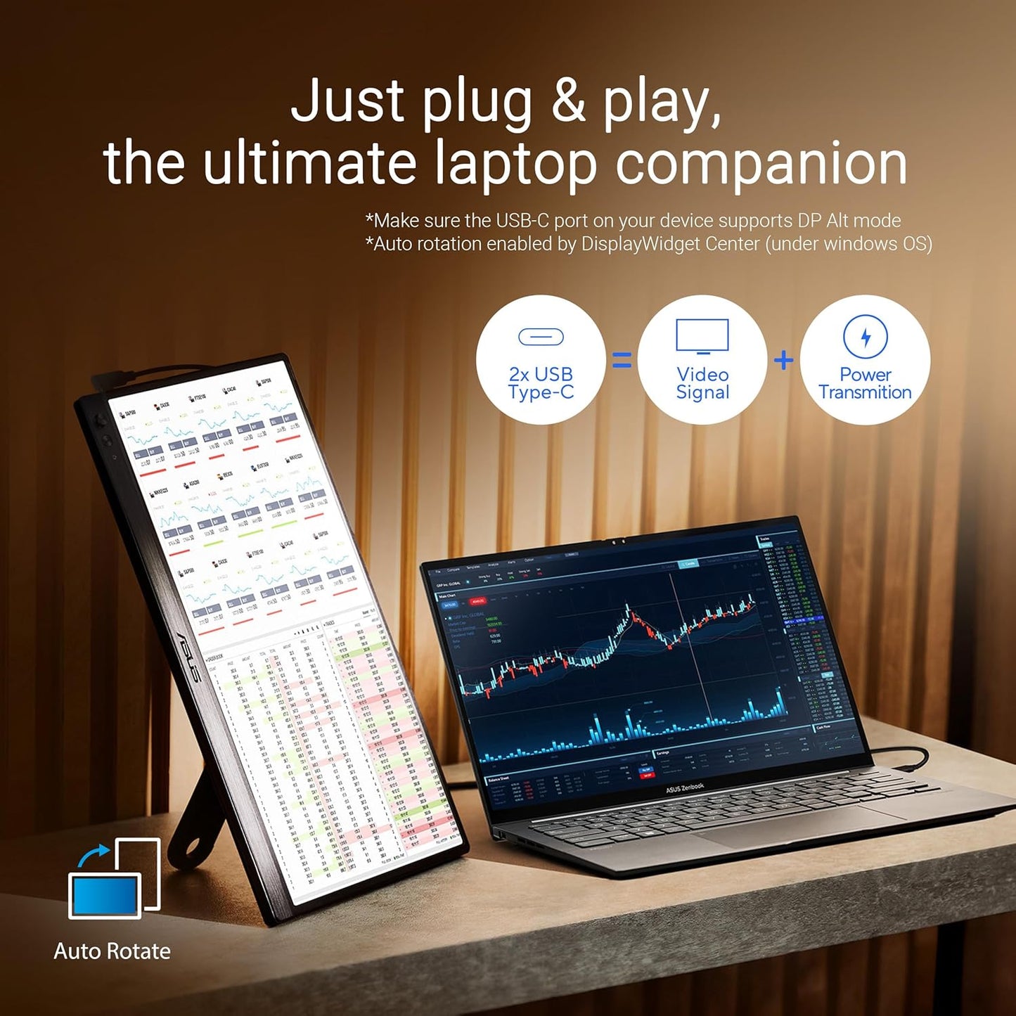 Zen-Screen 14.6 Inch IPS Full HD Portable Display with USB-C HDMI and Protective Sleeve