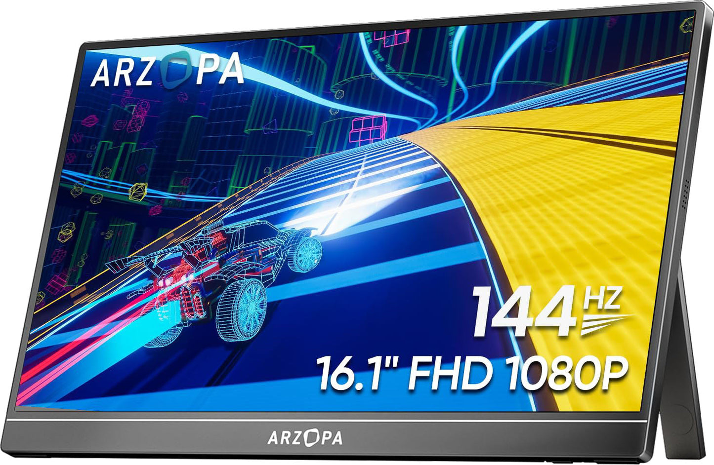 15.6'' FHD 1080P Portable Monitor with Kickstand,60Hz Ultra-Slim Portable Laptop Monitor with Speaker- IPS Eye Care Display for PC, MacBook, Mobile, Xbox, PS5 - USB C & HDMI Connectivity