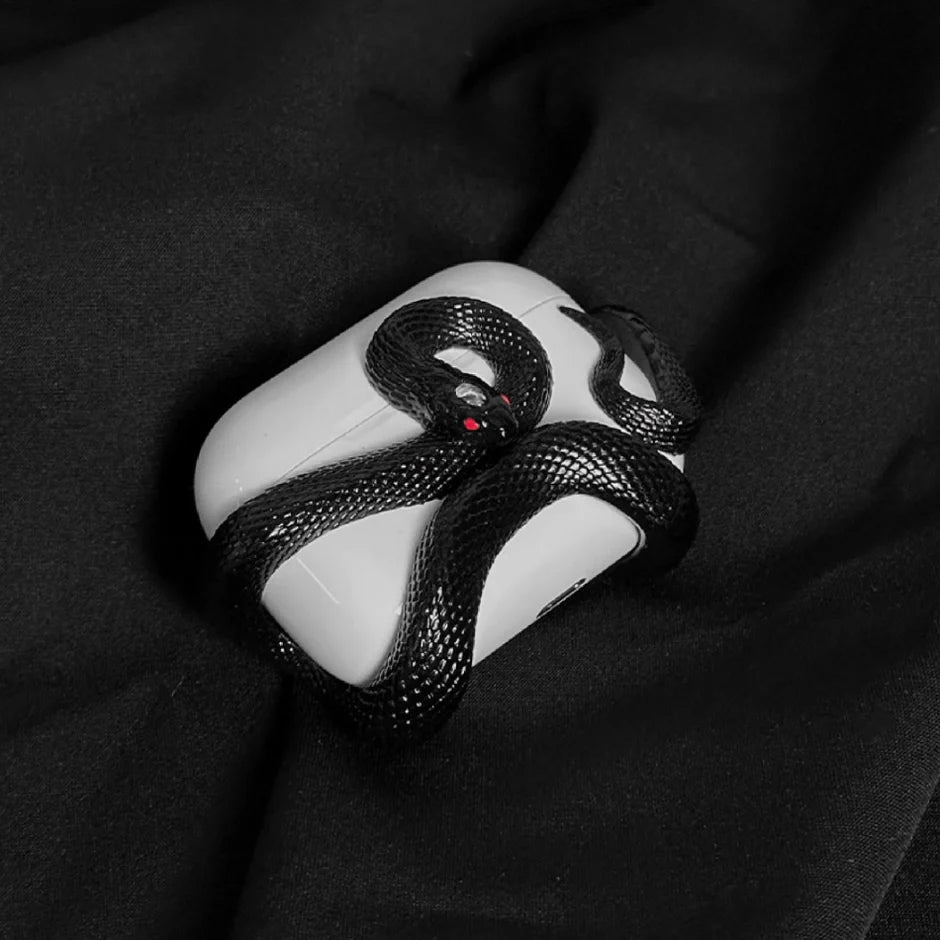 Creative Unique Snake Wireless Earbuds Case Headset Protective Silicone Case