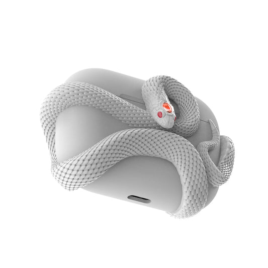 Creative Unique Snake Wireless Earbuds Case Headset Protective Silicone Case