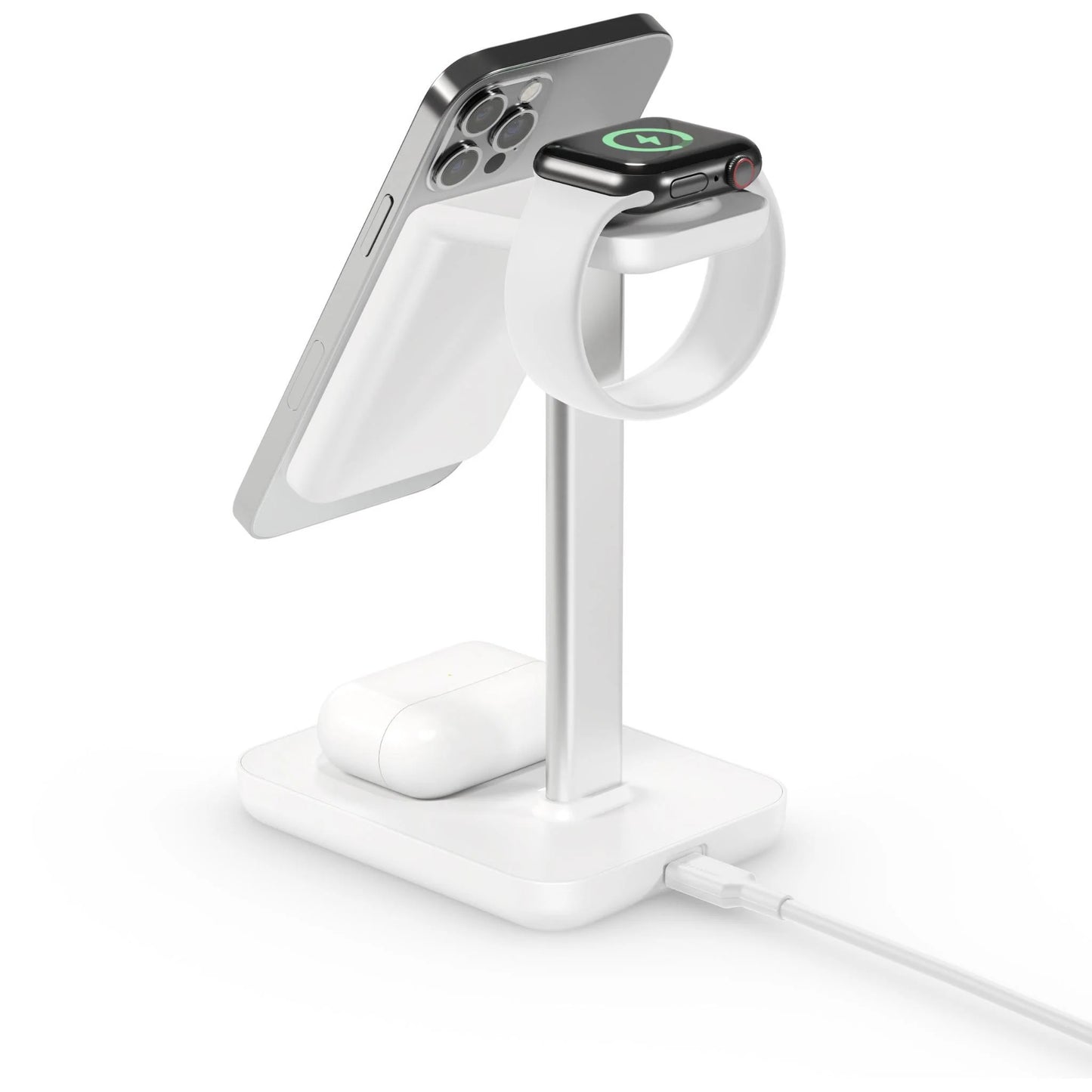 Journey MagSafe Compatible 3-in-1 Wireless Charging Stand with Wall Charger