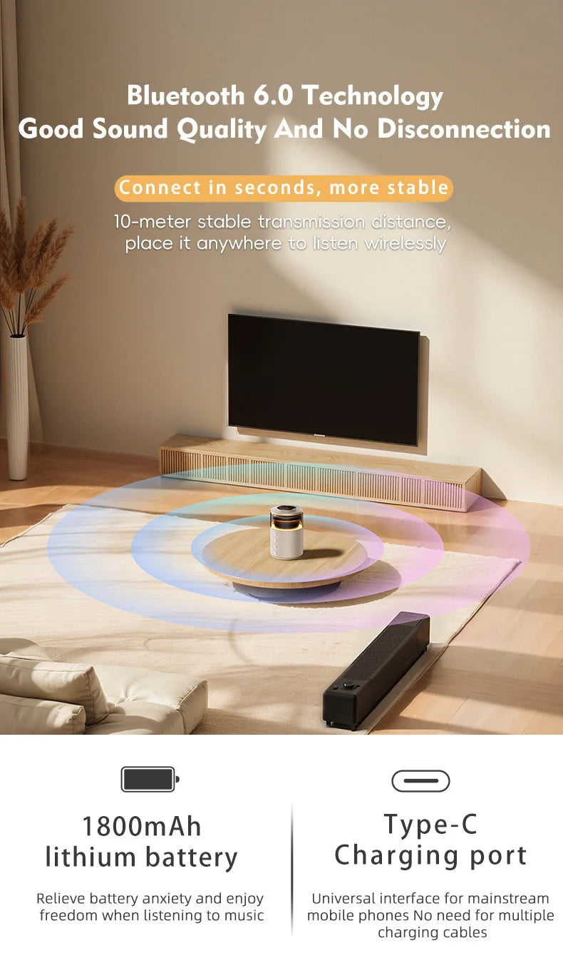 5-in-1 Bluetooth Speaker with 15W Magnetic Wireless Charger | Mag-Safe Charging Dock