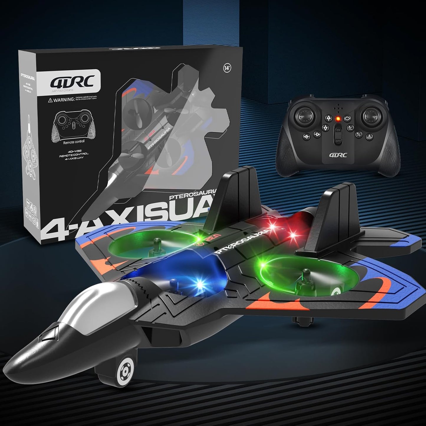 Rc Glider Flying Toy With Light Jet Airplane 2.4G EPP Stunt Remote Control Foam Fighter Plane