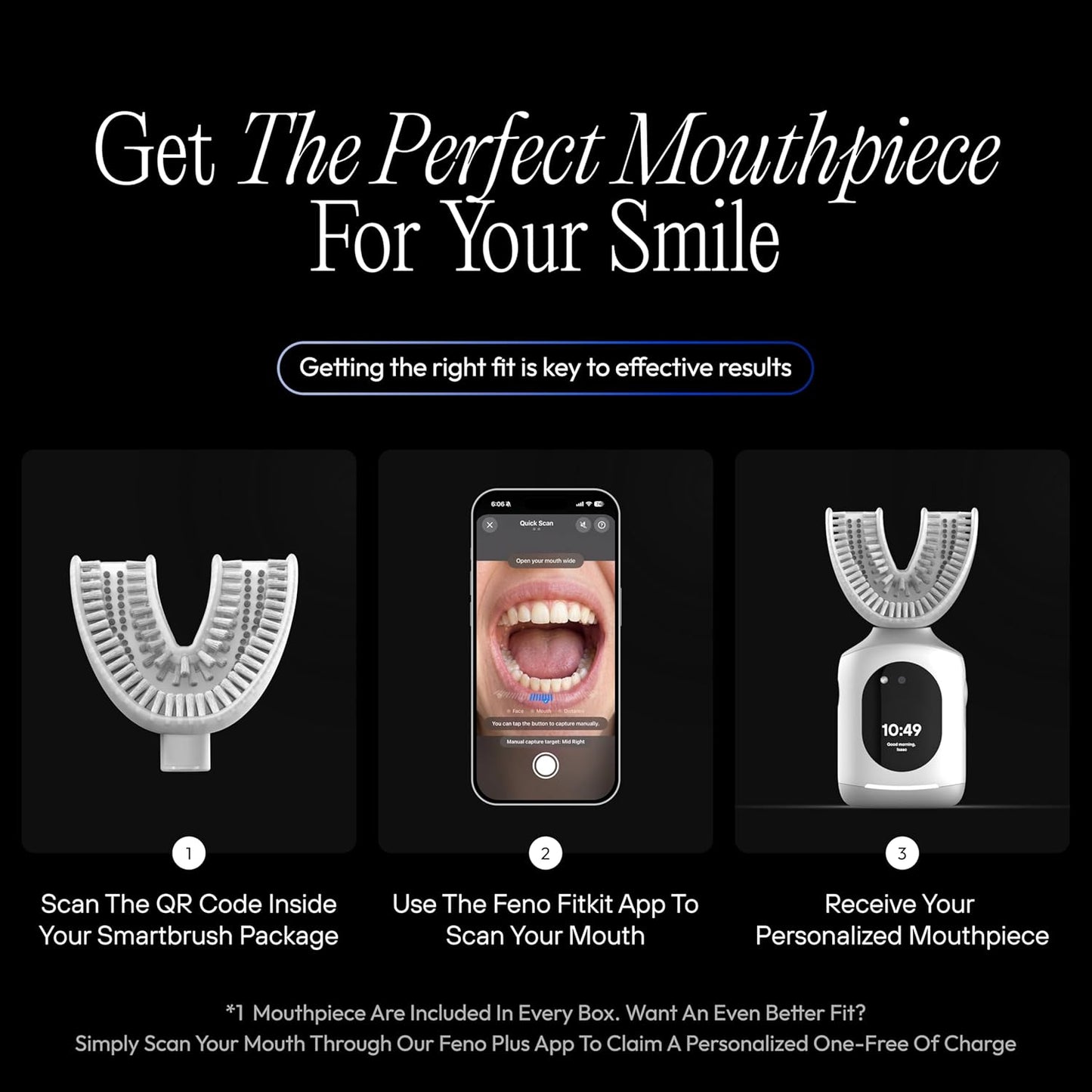 FNO Smart U-shaped Electric Toothbrush for Adult (White)