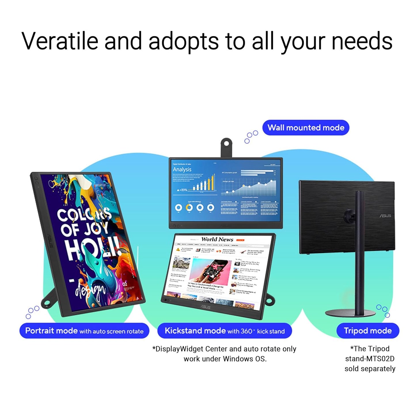 Zen-Screen 14.6 Inch IPS Full HD Portable Display with USB-C HDMI and Protective Sleeve