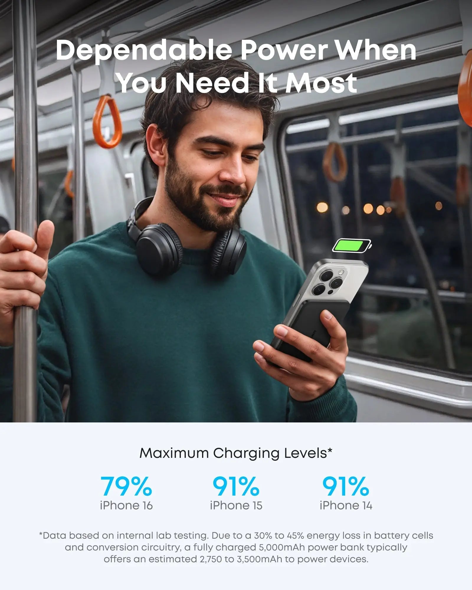 Anker MagGo Nano Ultra-Slim 5000mAh Qi2 Certified 15W Power Bank A1665 Tech House