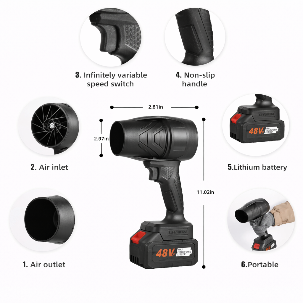 Jetblower™ - The Most Powerful Rechargeable Turbo Air Blower System (200000 RPM)