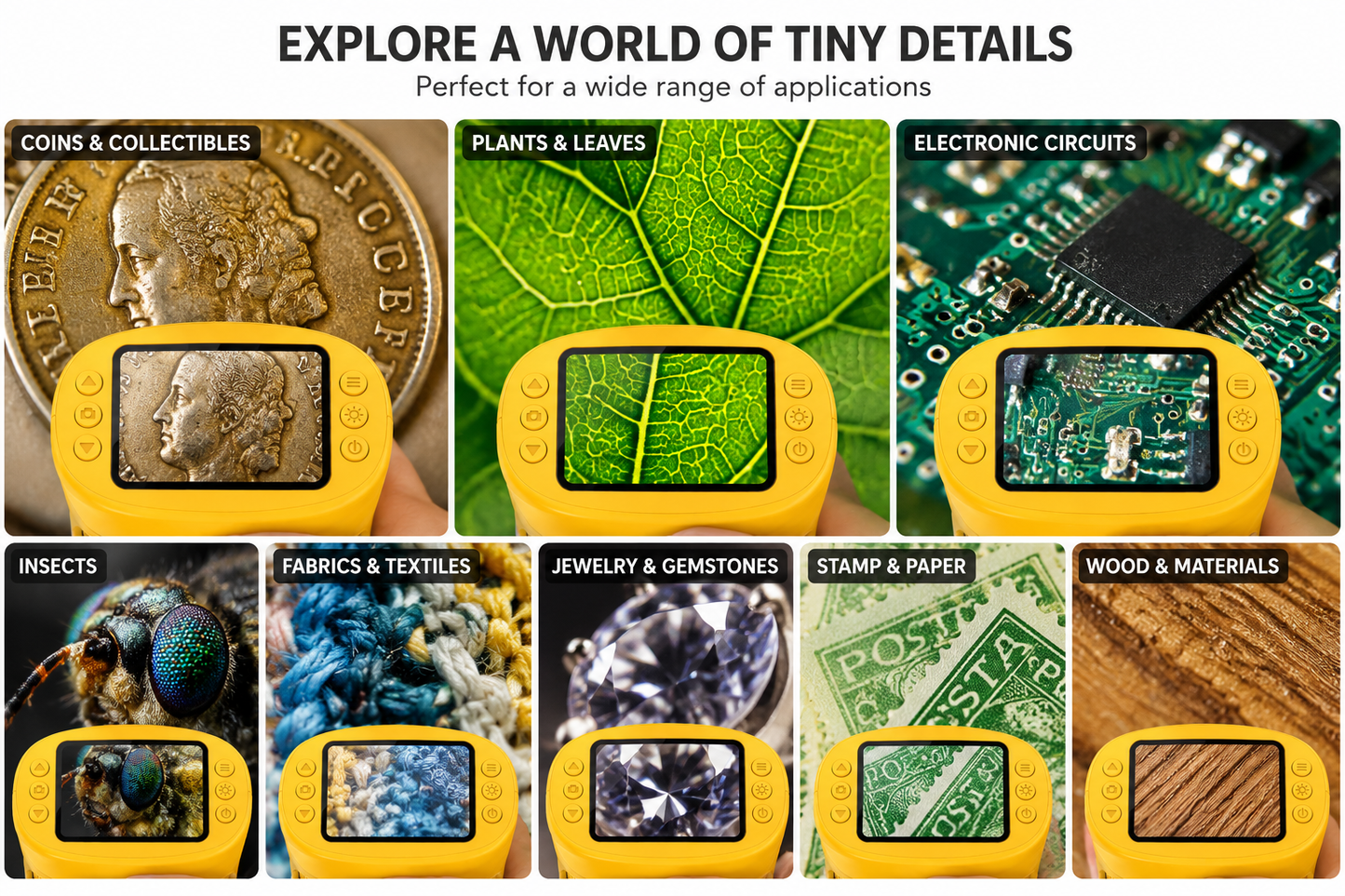 4K HD Digital Pocket Microscope Camera – Explore the Invisible World in Stunning Detail