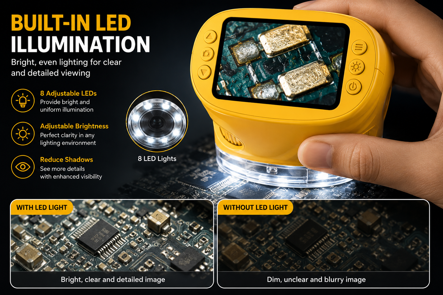 4K HD Digital Pocket Microscope Camera – Explore the Invisible World in Stunning Detail