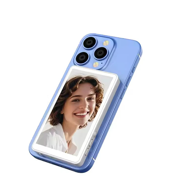Phone Vlog Selfie Monitor Screen, Magnetic Phone Holder Clip Mount, Iphone & Andriod
