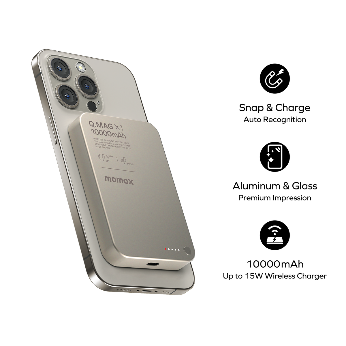 Q MAG Magnetic Wireless Power Bank 5000mAh/10000mAH IOS/Android