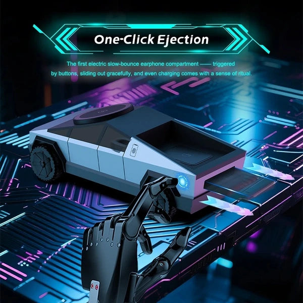 Cybers-Dock Cyber-truck-like 3-in-1 Wireless Charging Station | Fast Charging Dock for Phone, Watch & Earbuds