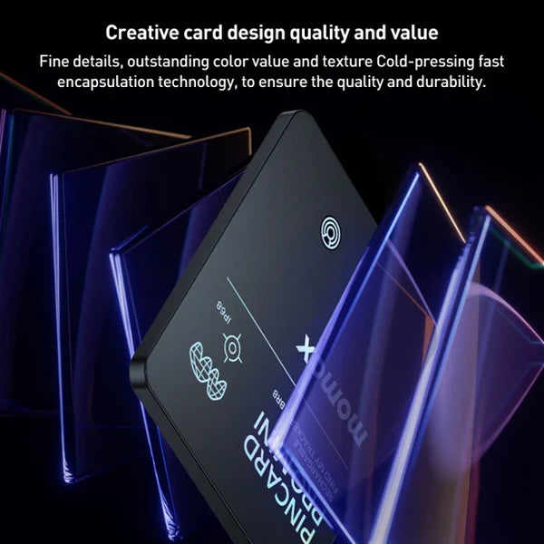 MOMAX PINCARD PRO Card Wireless TRACKER Charging Positioning Finder Anti-lost Device(Black)