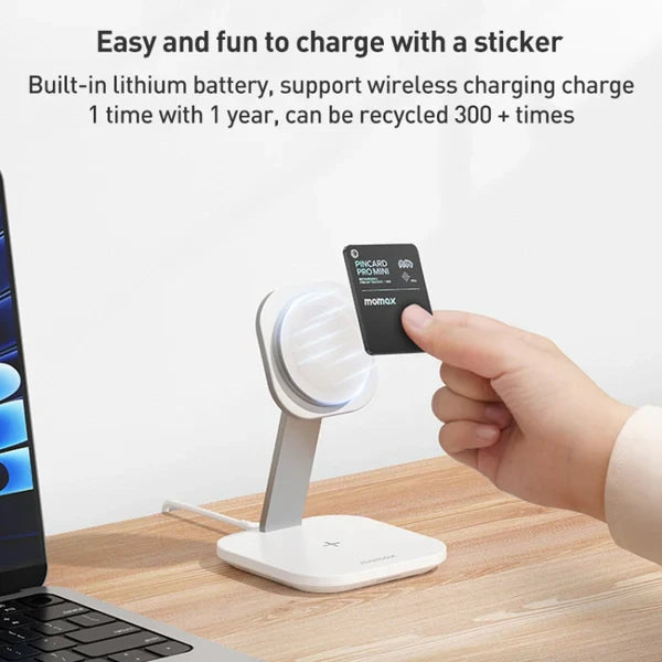 MOMAX PINCARD PRO Card Wireless TRACKER Charging Positioning Finder Anti-lost Device(Black)